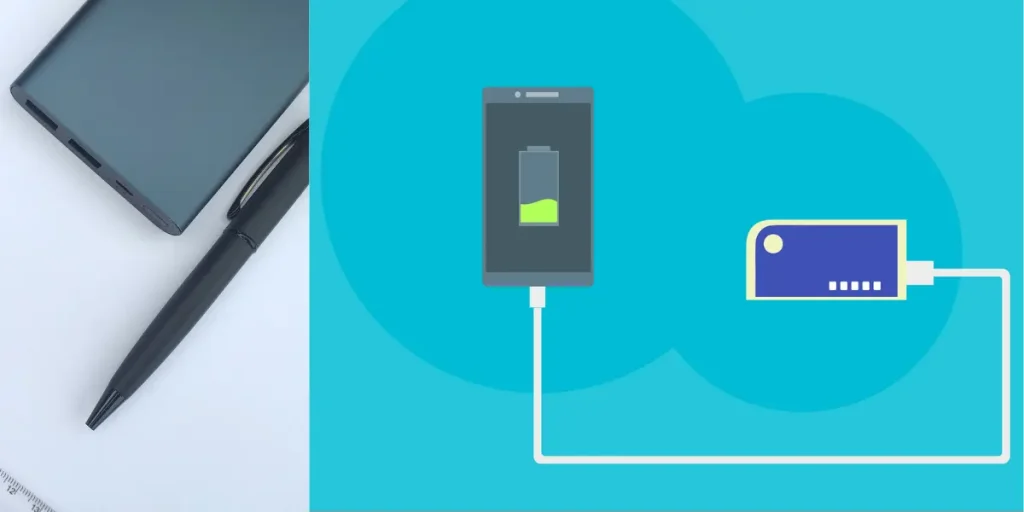 Nomade digital utilisant le chargeur Anker PowerCore