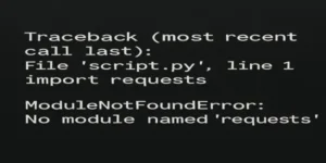 ModuleNotFoundError No module named 'requests'
